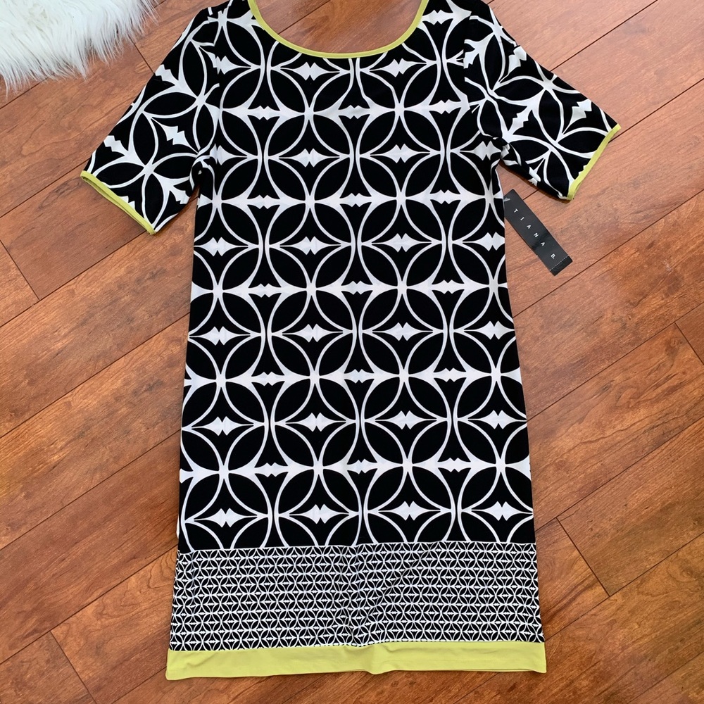 NWT Tiana B. Geometric Stretch Sheath Dress-Size 4